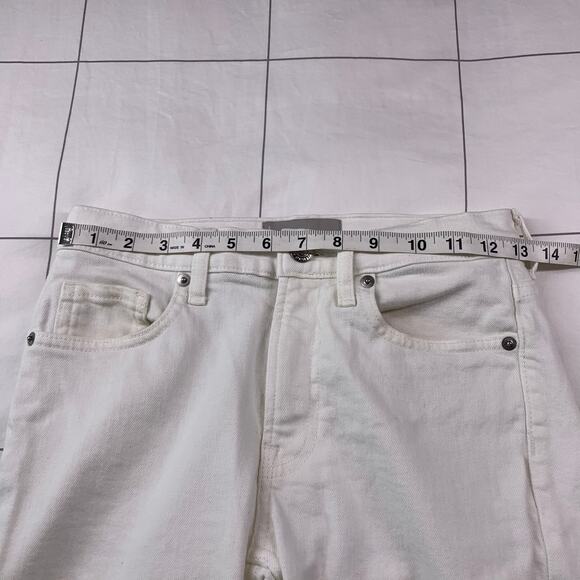 Everlane Jeans Womens 25 Ankle White Skinny 9” Mid Rise Casual Stretch Neutral - Picture 6 of 10
